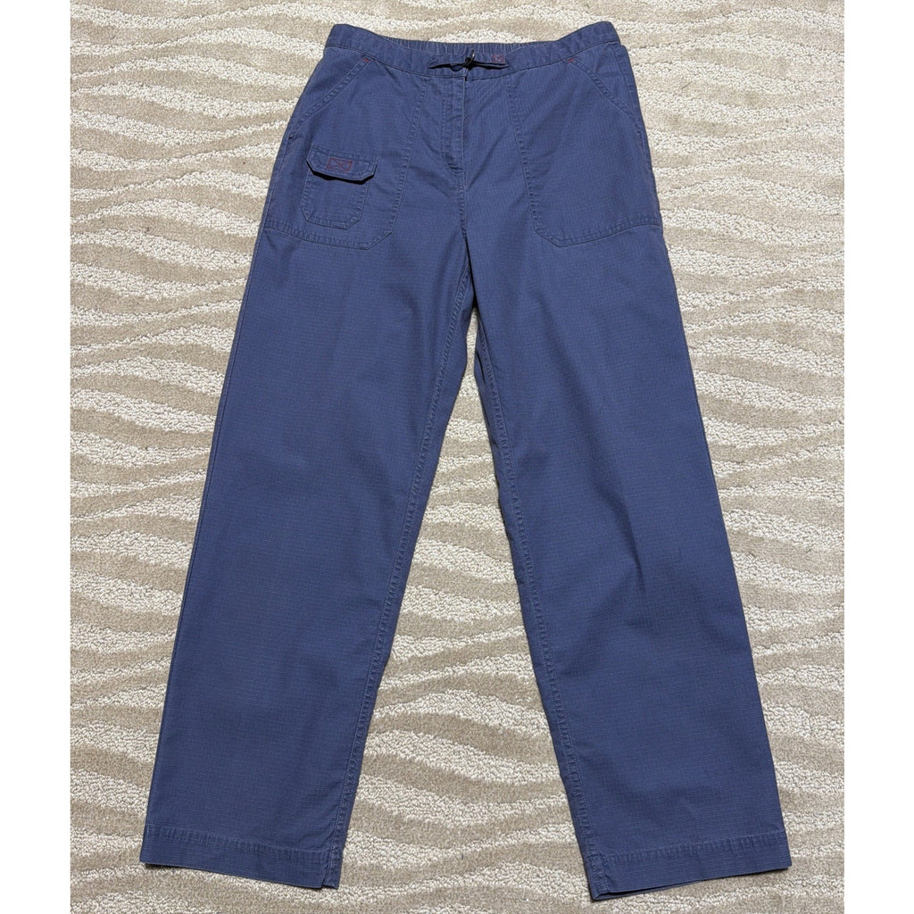 LL Bean Womens Size 8 Pet Blue High Rise Utility Hiking Outdoor Coolmax Pants