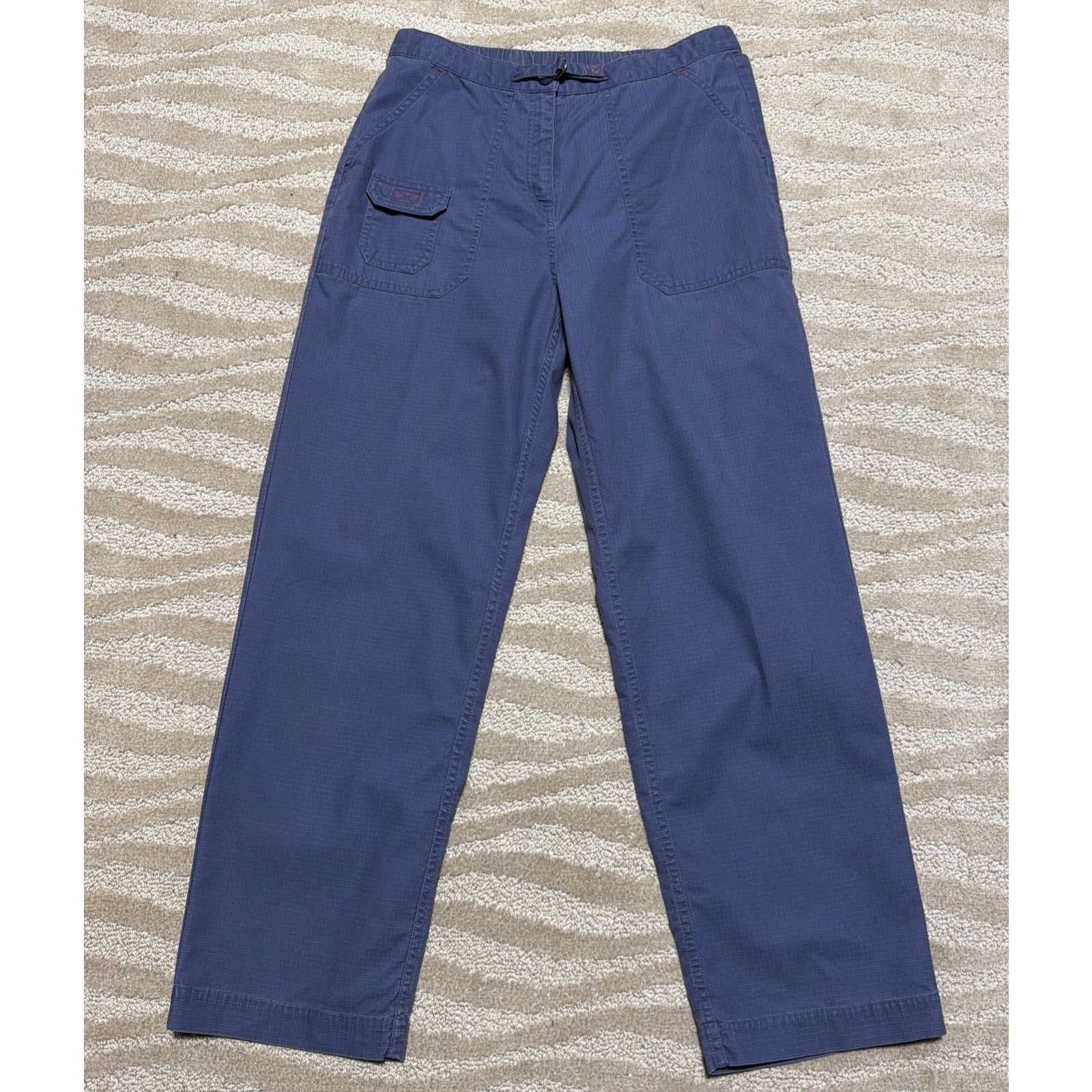 LL Bean Womens Size 8 Pet Blue High Rise Utility Hiking Outdoor Coolmax Pants