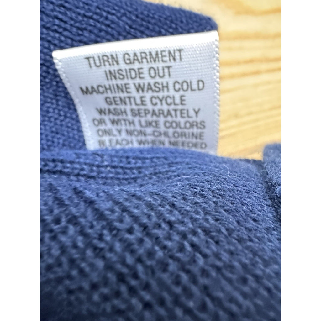 Studio Works Cotton Sweater Blazer Cardigan 2 Button Navy Blue Women’s Size L