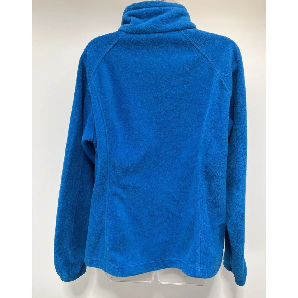 Columbia Jacket Women XL Benton Spring Full Zip Blue Fleece Mock Neck