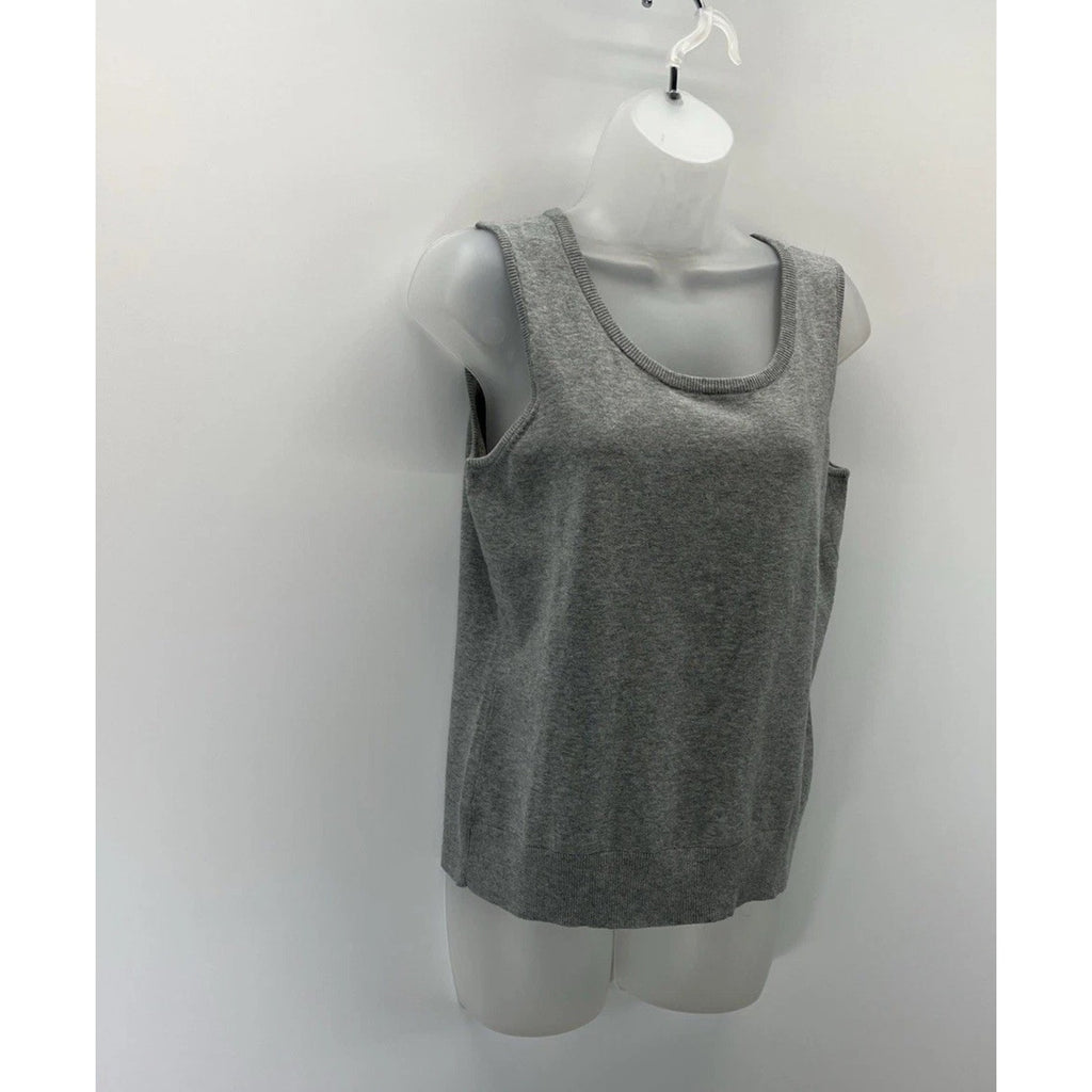 TALBOTS Womens pima cotton stretch knit tank top Gray M