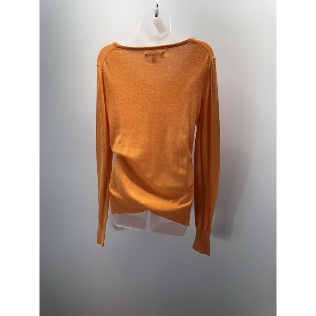 Old Navy Sweater Women’s Large Orange Long Sleeve V-Neck Lightweight