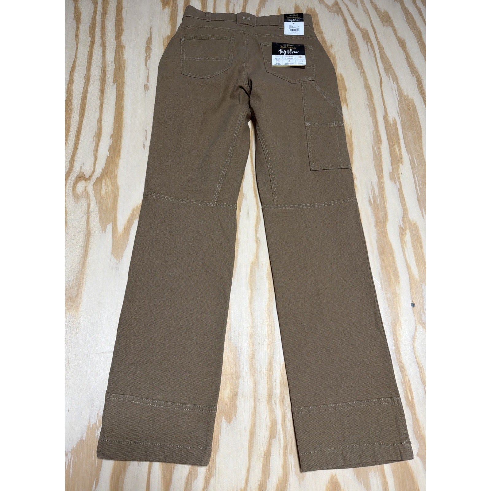 NOBLE OUTFITTERS Tug-Free Stretch Canvas Utility Pant Women's Sz 4 Coyote 24036