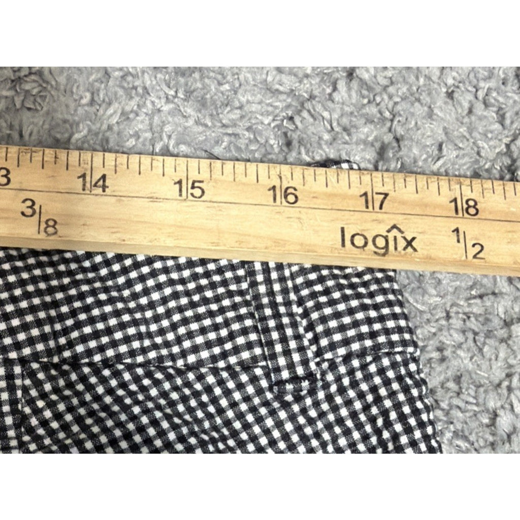 G.H. BASS & Co. ladies black/white seersucker gingham Ladies Ankle Pant Size 10