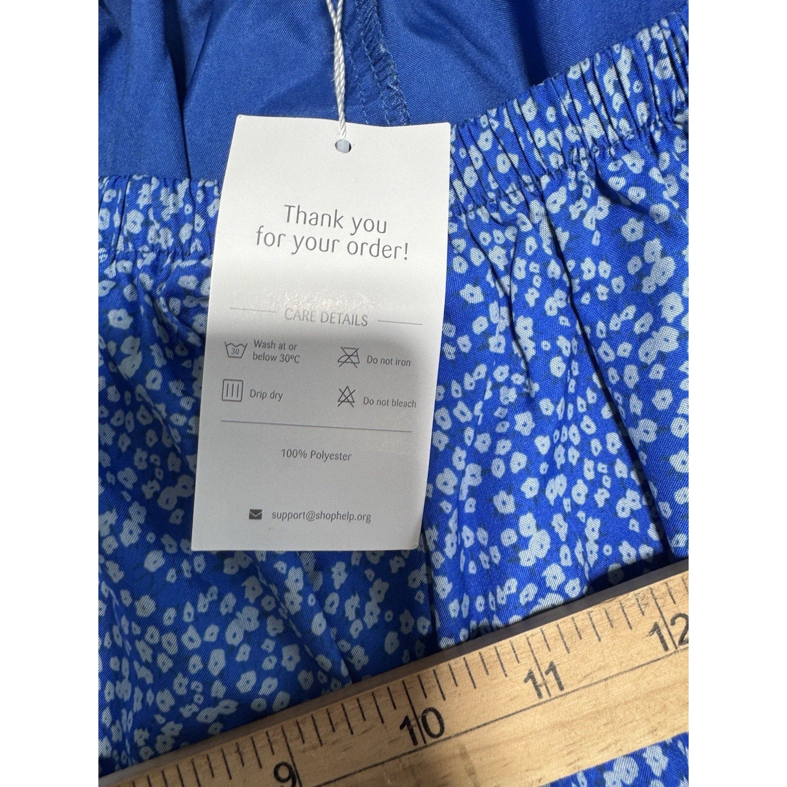 CamiBloom Blue Floral Cami Sundress 3XL Womens Sleeveless Spaghetti Strap Dress