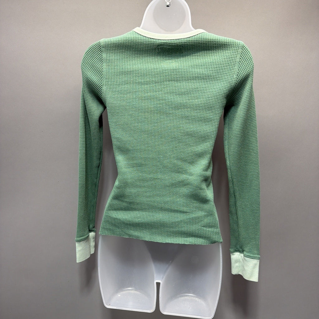 American Eagle Green Knit long Sleeve Pullover Sweater Womens Size XS