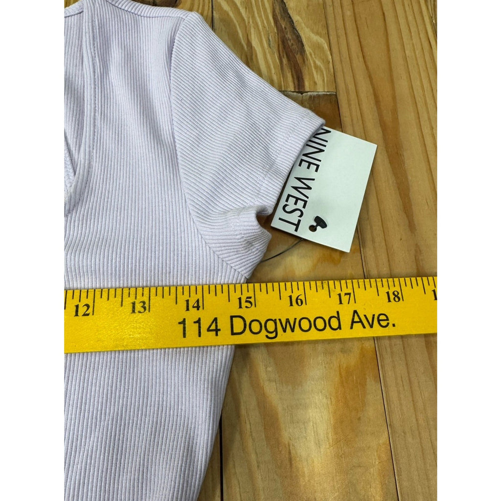 Ladies Apt. 9 Purple Ribbed Slim Fitting Dress Open Back Size Small