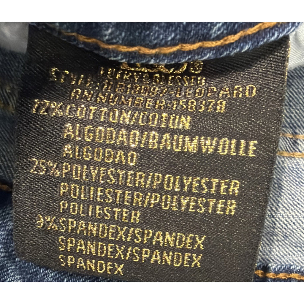 Lucky & Blessed Size 22 NEW HR Super Flare Belled Jeans Leopard Insert Stretch