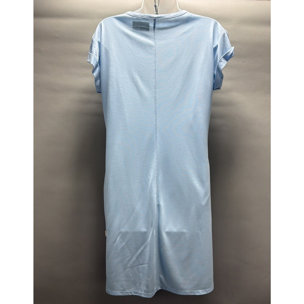 Magellan Outdoors Womens Blue Summerville T-Shirt Dress Short Sleeve Pockets M