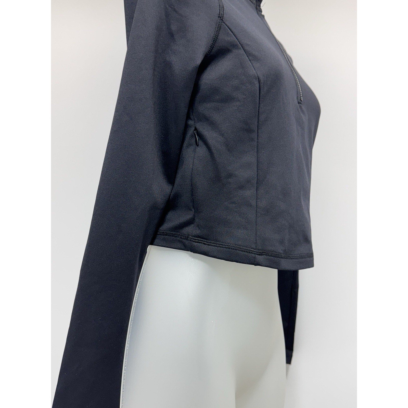 Victoria Secret Pink Black Longsleeve Athletic Workout Top Women’s Size XS NWT