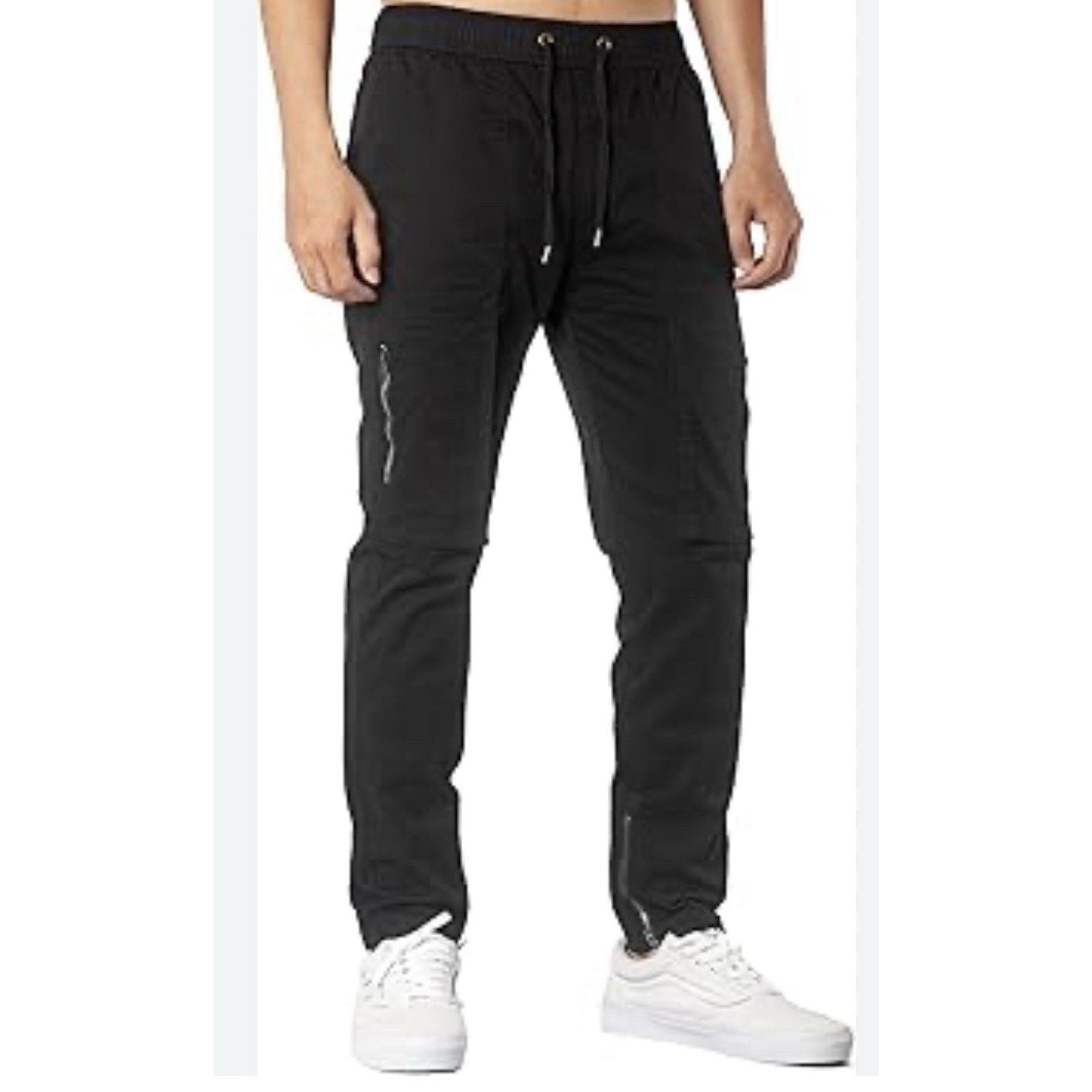 Italy Morn Men's Size Chino Jogger Pants Black 30X27