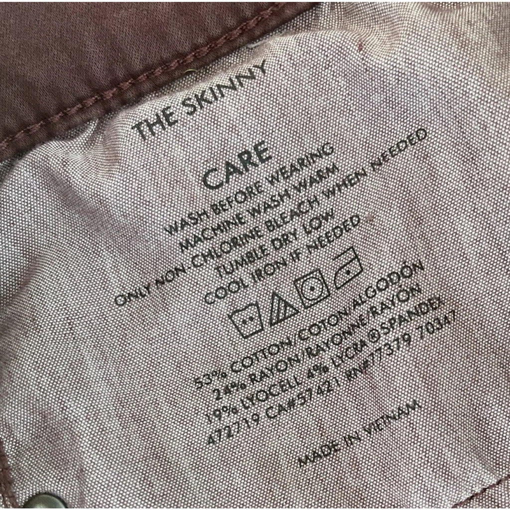 Ann Taylor Loft Jeans Womens Sz 6 “ The Skinny” Purple Denim