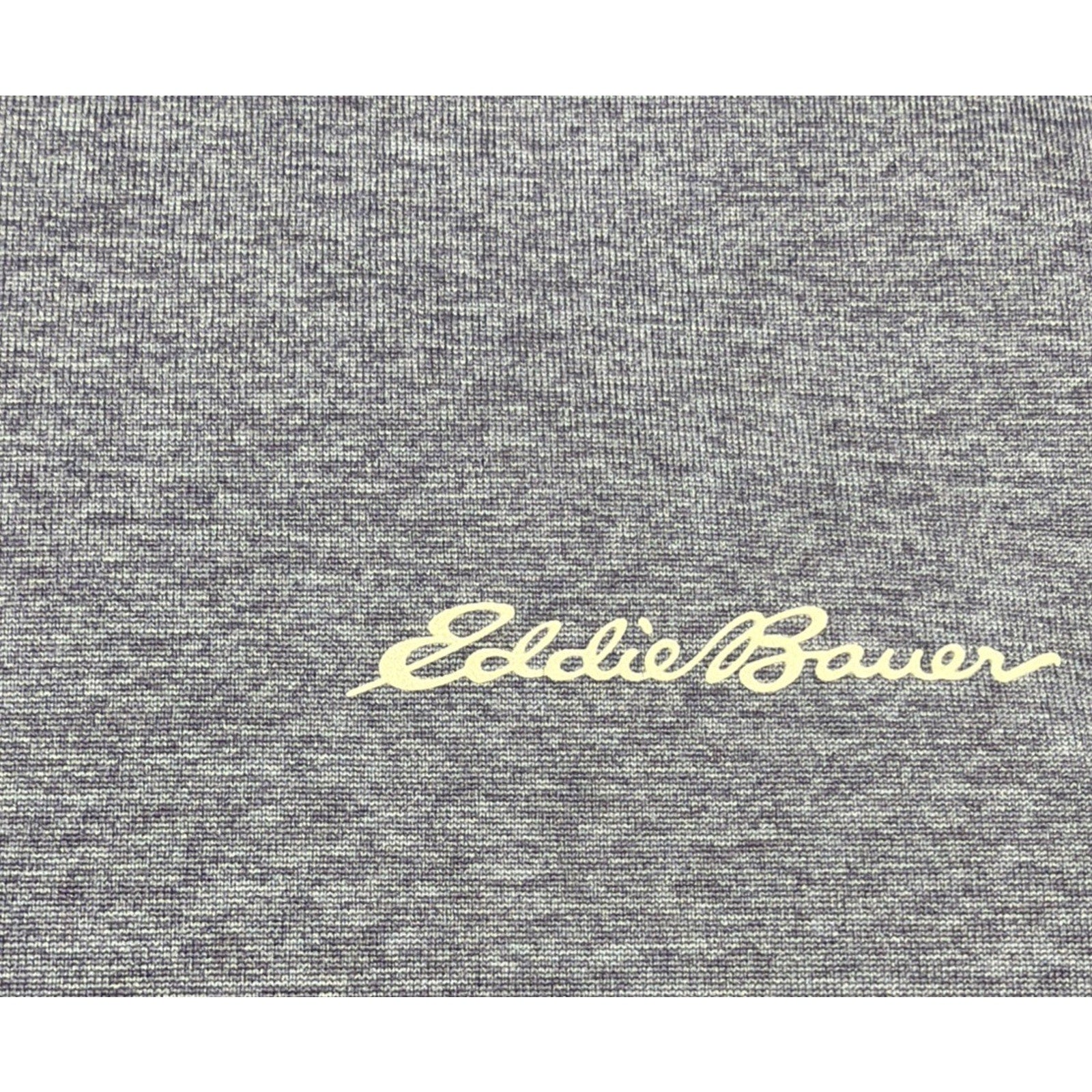 Eddie Bauer Heathered Blue Free Dry Motion Crew Neck Long Sleeve Mens L