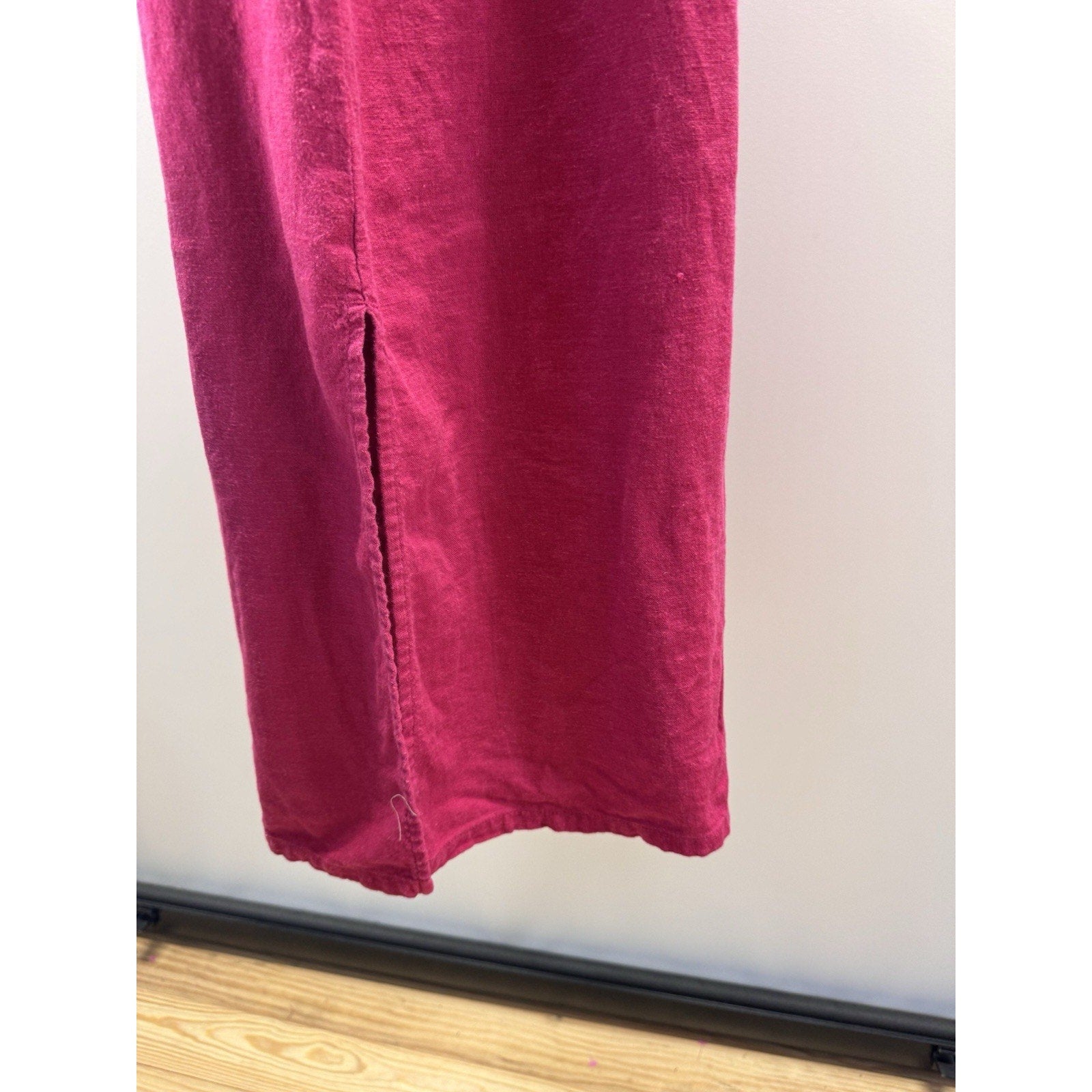 Studio Ease Maxi Dress Fusia Pink Embroidered Floral Sleeveless Women’s Size 6