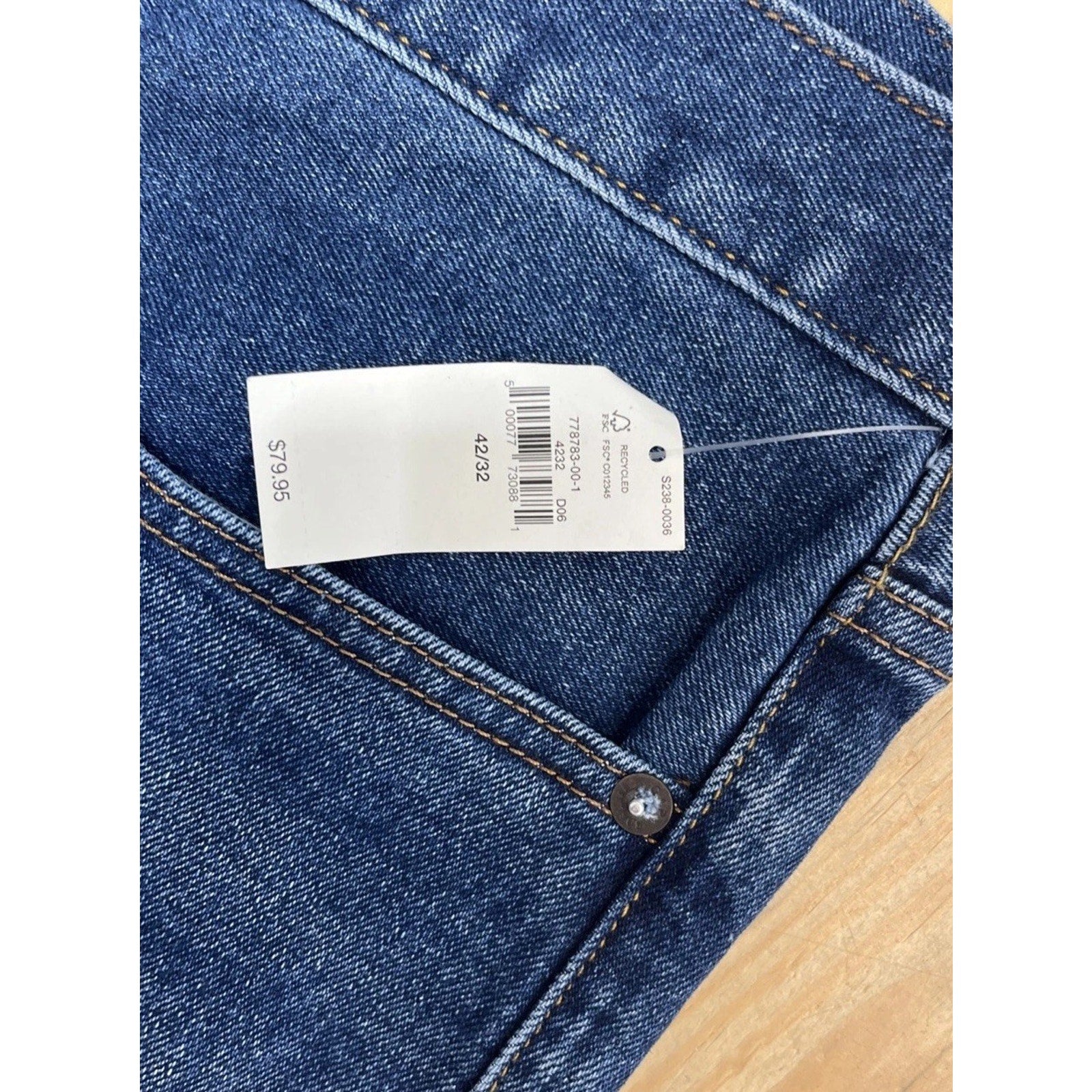 Gap Men's 365 Temp Slim Straight Performance Jeans Size 42x32 NWT