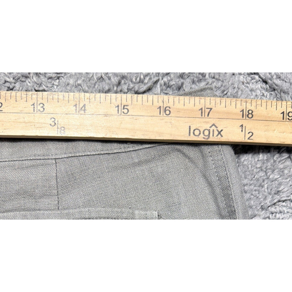 Eddie Bauer Linen Blend Drawstring Wide Leg Cargo Pants Size 12