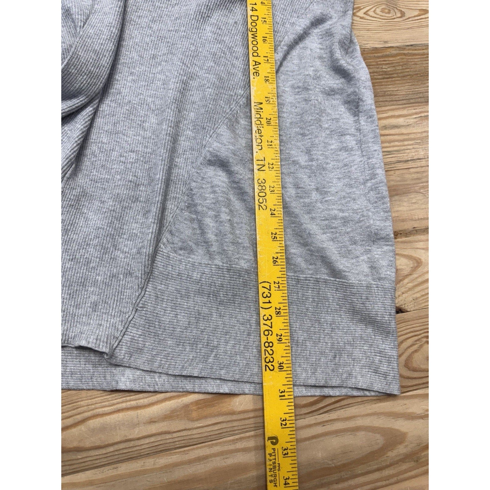 Chicos Sweater Gray Open Cardigan Casual Neutral Women’s Size 3/XL
