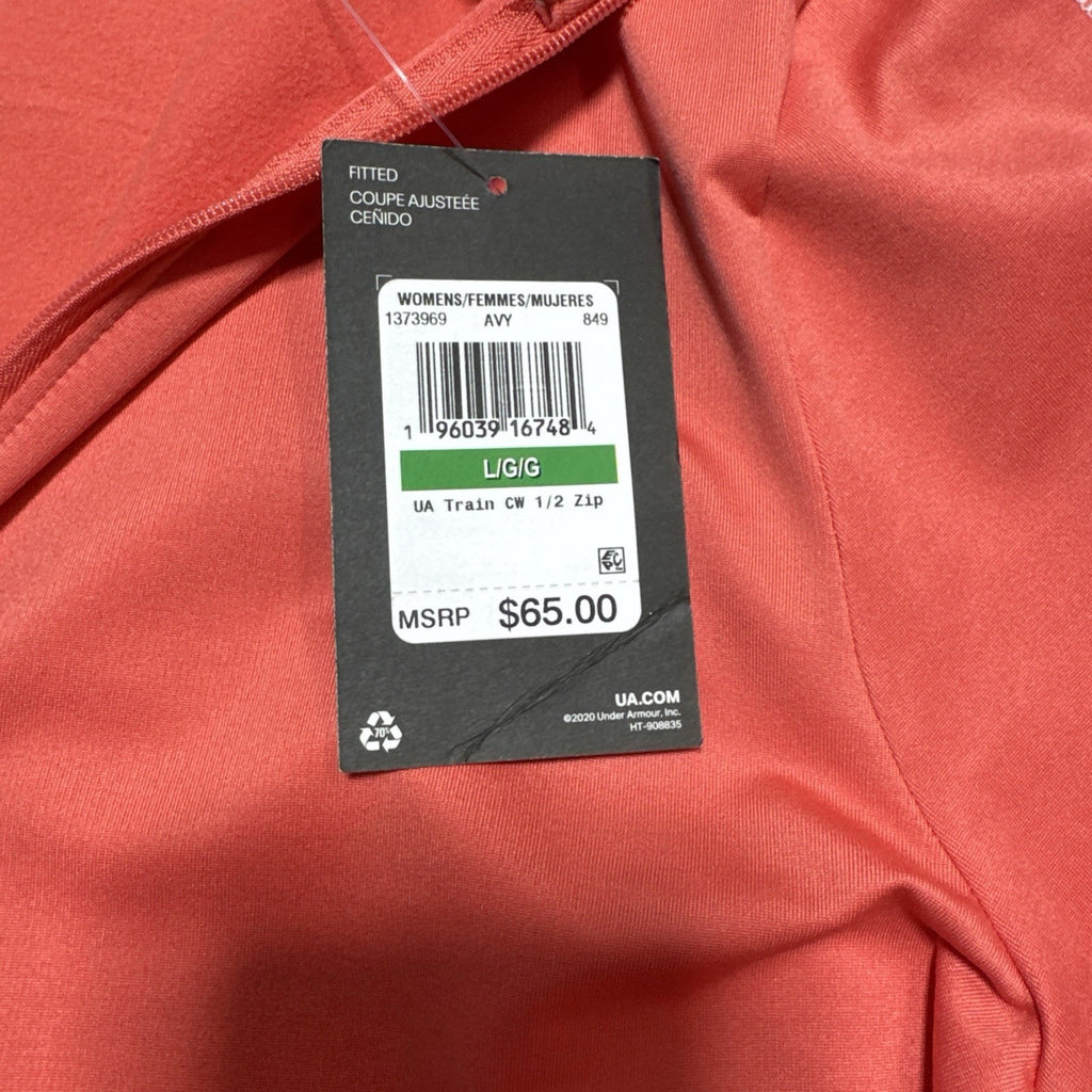 UNDER ARMOUR Pink WOMEN'S UA TRAIN COLD WEATHER ½ ZIP SHIRT Size Large