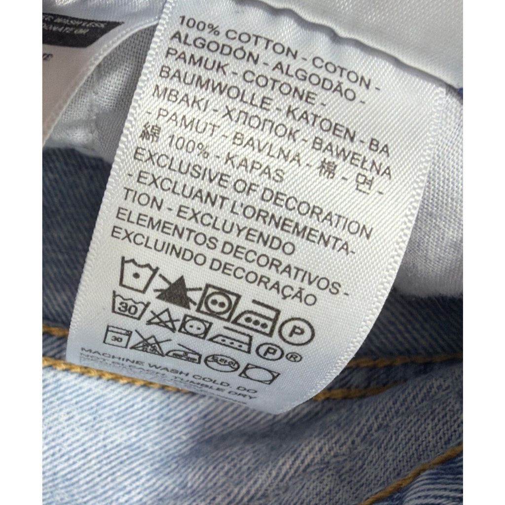 Levi’s Ribcage Straight Ankle 28 High Rise Distressed Light Wash Button Fly