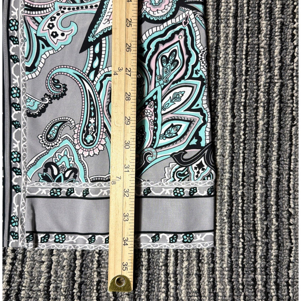 INC International Concepts Halter Sheath Dress XS Paisley Rhinestones Stretch