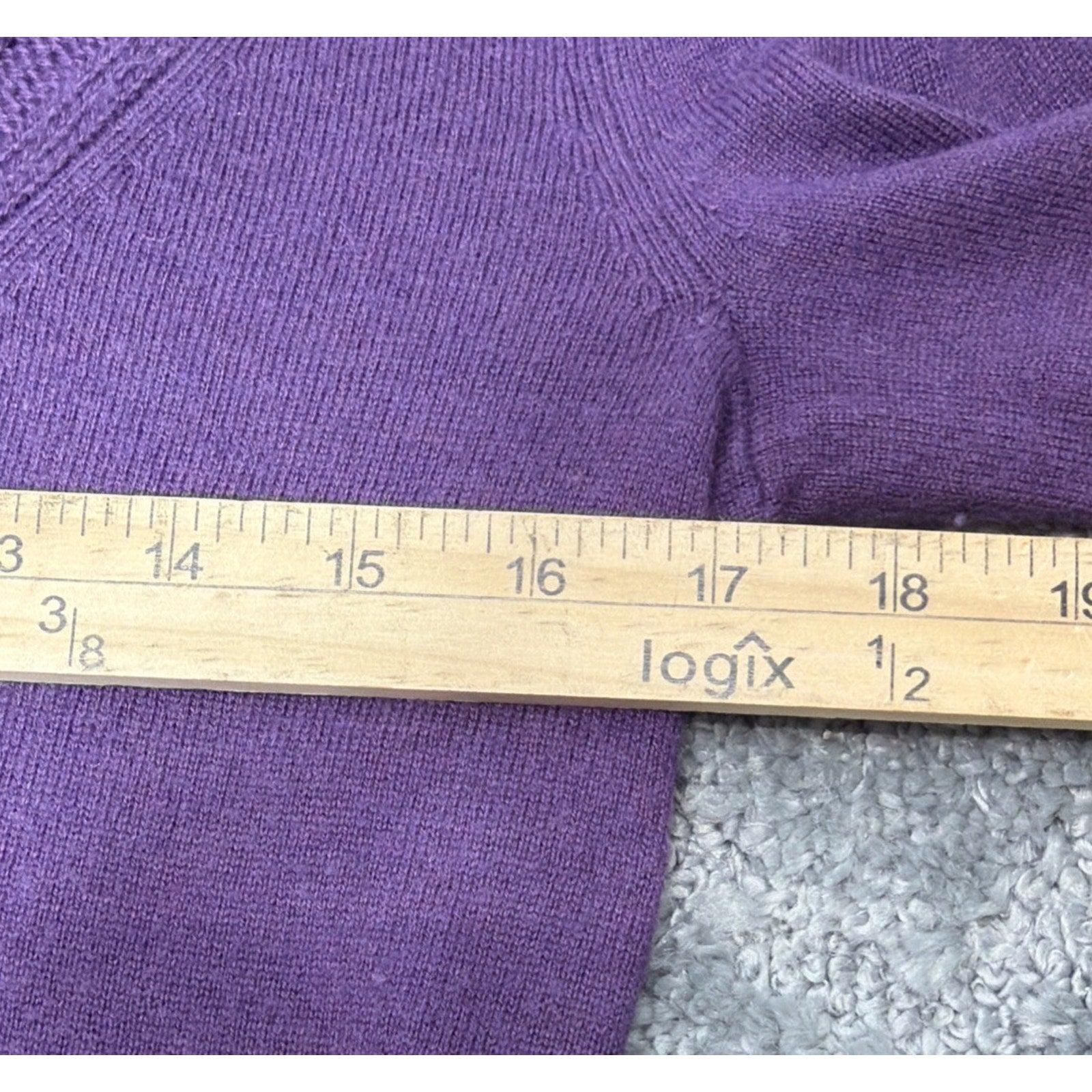 BANANA REPUBLIC Purple Cashmere Wool V Neck Long Sleeve Sweater Size