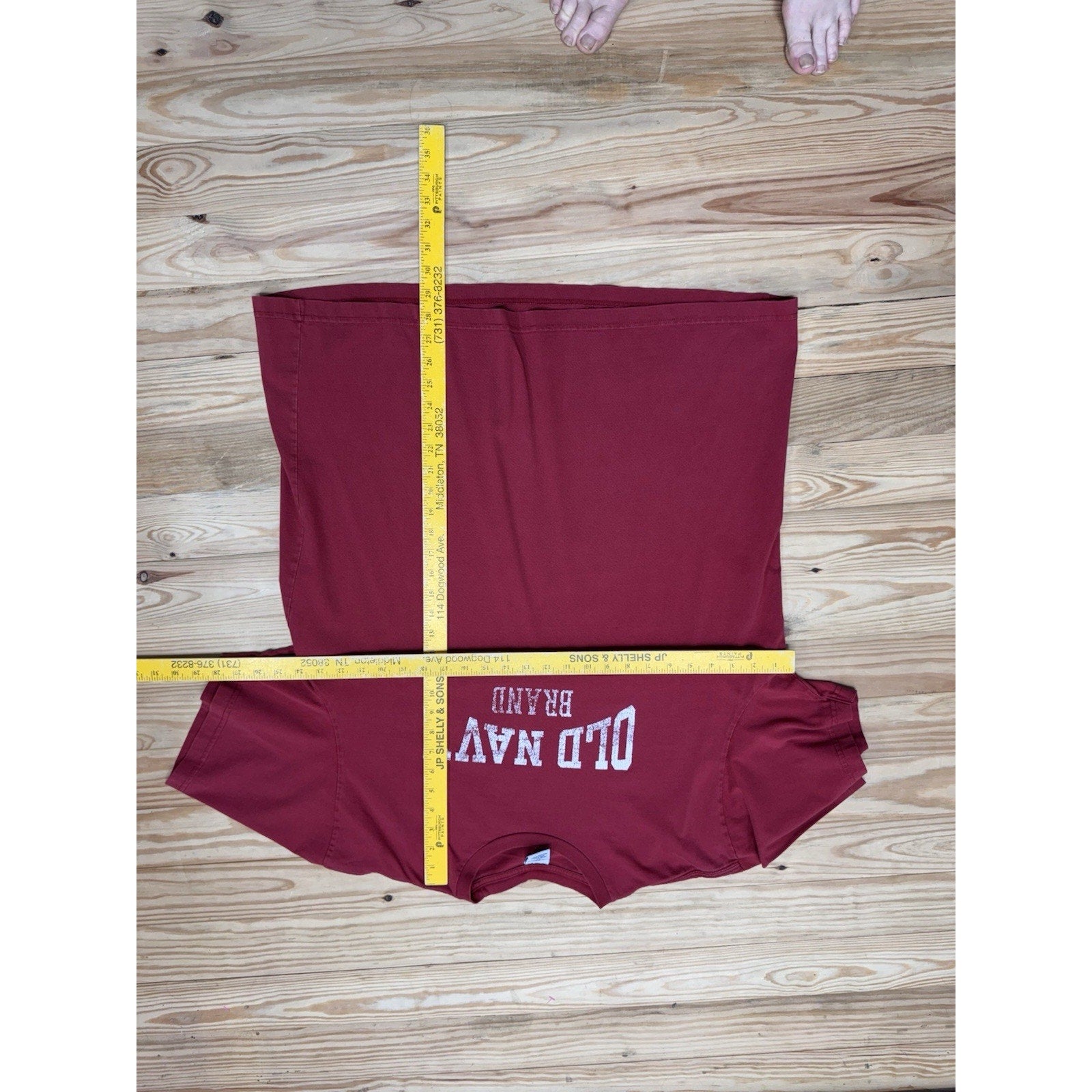 OLD NAVY BRAND RED T-SHIRT White Lettering Men’s Size X-Large