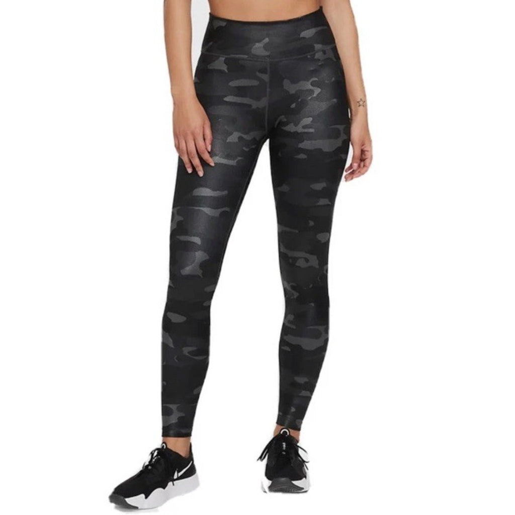 Nike Camo Leggings NEW Camouflage Dri Fit Full Length Mid Rise XL $70 Logo NWT