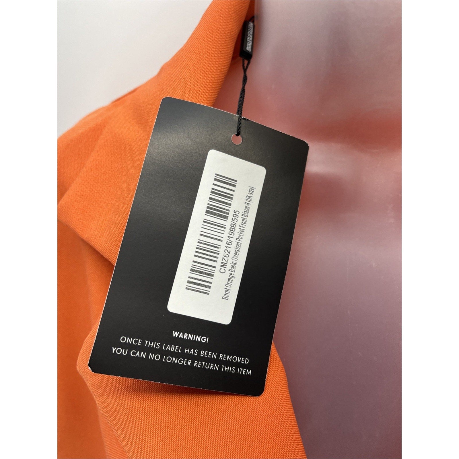 Pretty Little Thing Women’s Tailored Fitted Blazer Size 4 Orange