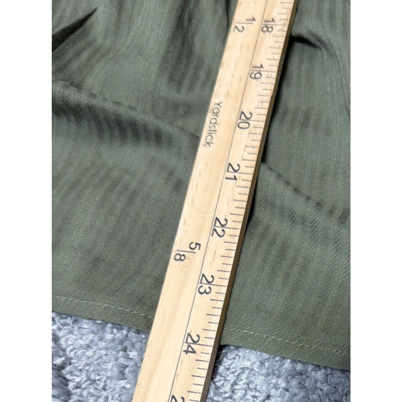 Banana Republic Women's Green Flutter Sleeve Blouse Boho Whimsy Lagenlook L