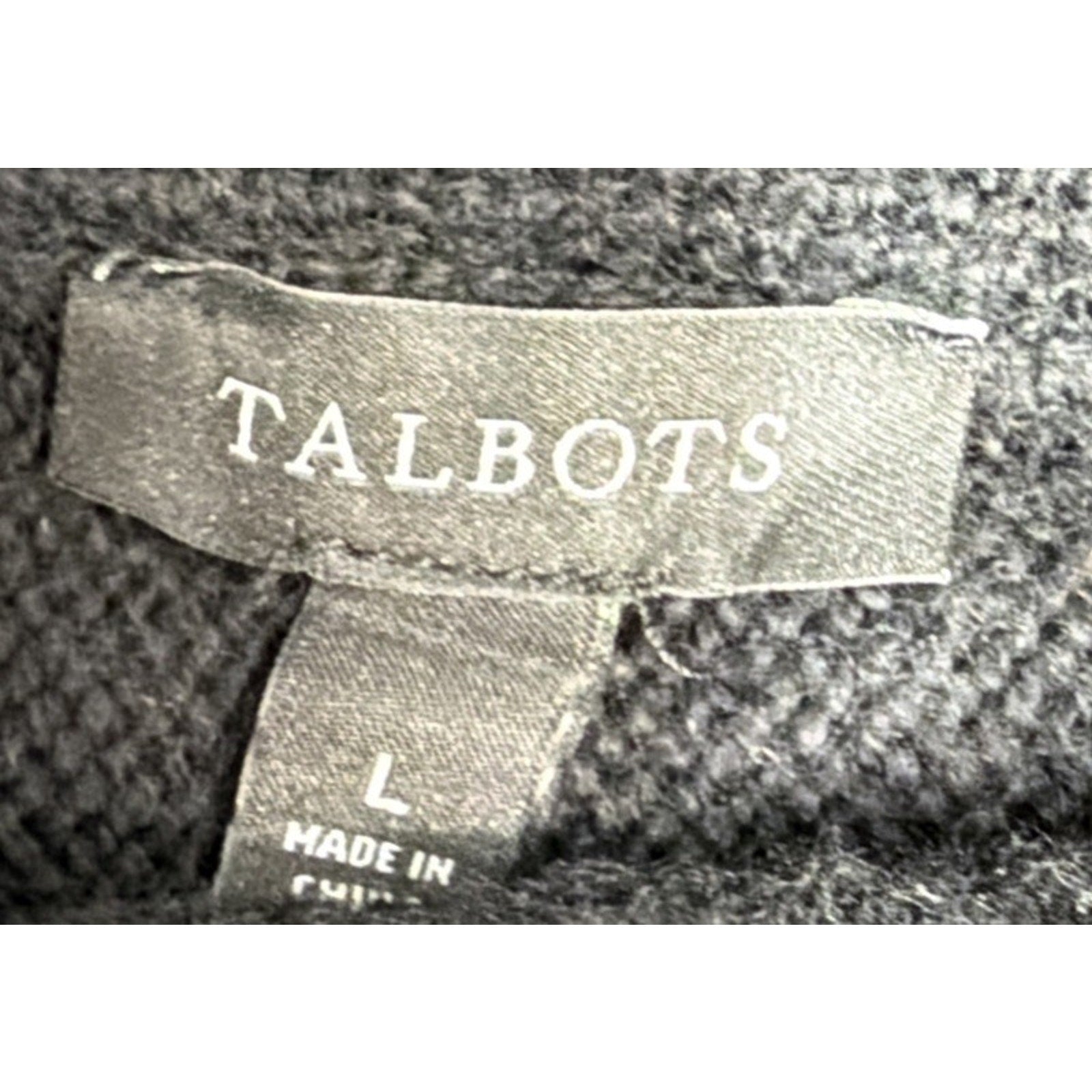 Talbots Dress Large Sweater Sleeveless Turtleneck Black Chunky Knit