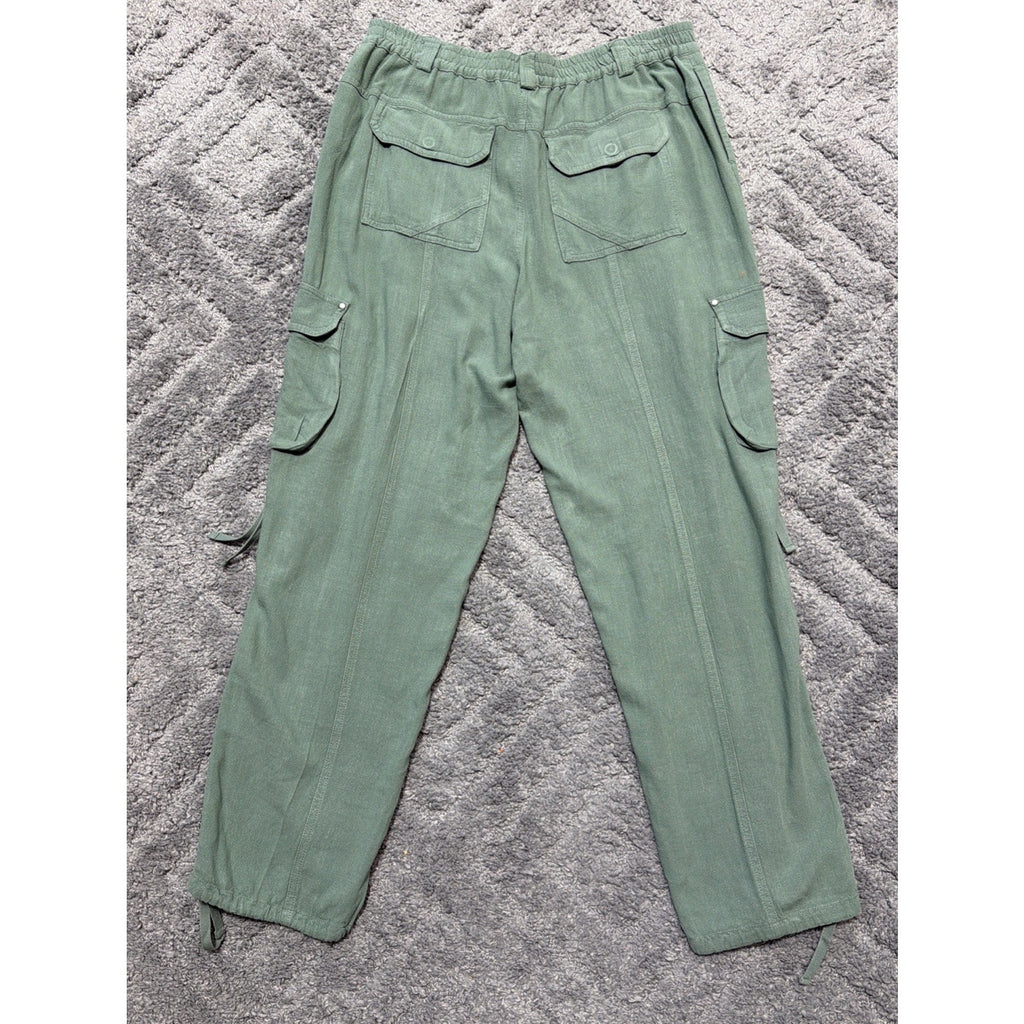 By Anthropologie Linen Blend Relaxed Utility Pants-XS 31x29