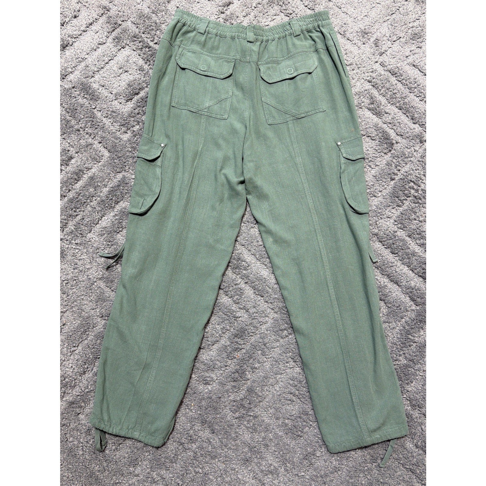 By Anthropologie Linen Blend Relaxed Utility Pants-XS 31x29