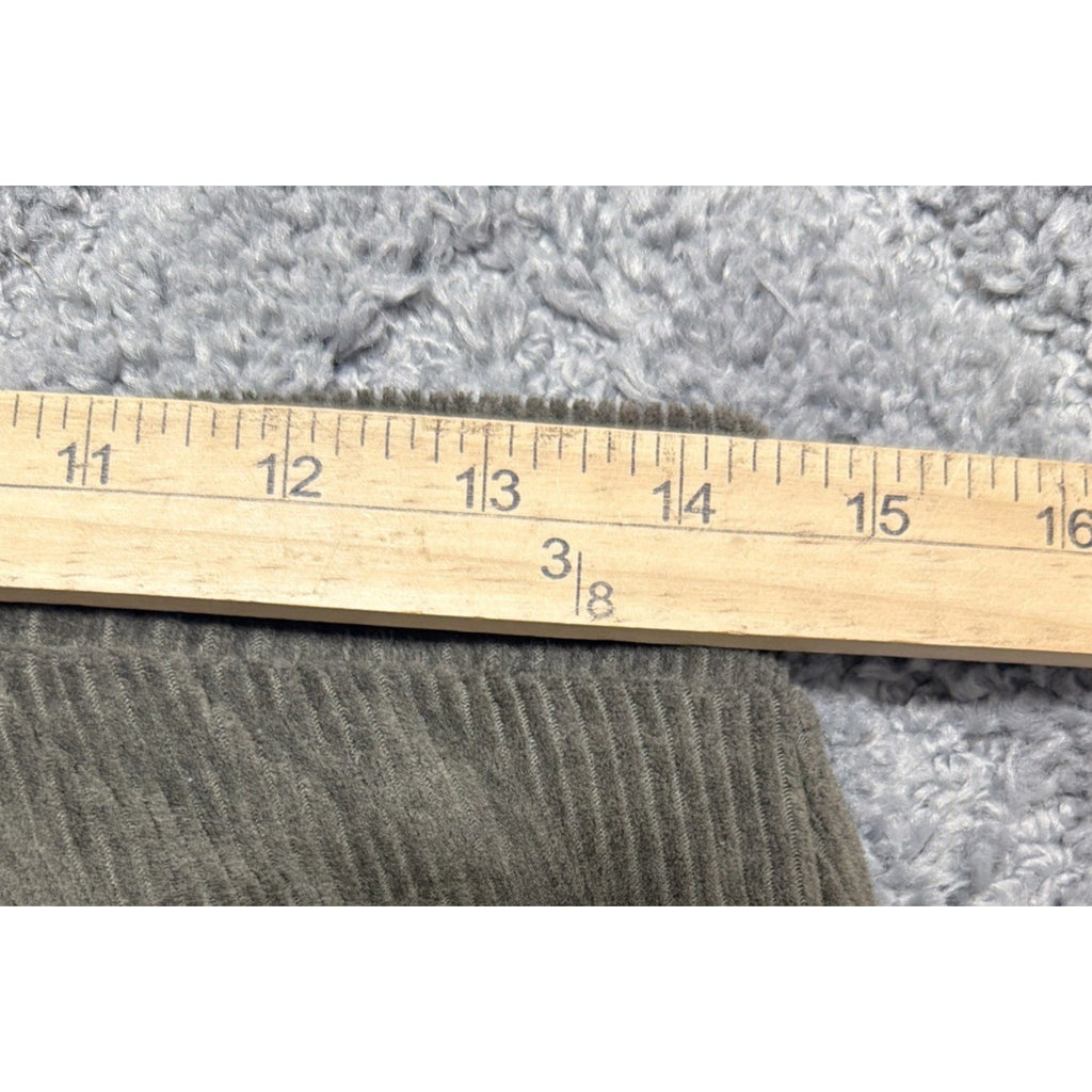 Aerie Corduroy Flare Pull On Pants Womens Medium Short Olive Green Trousers