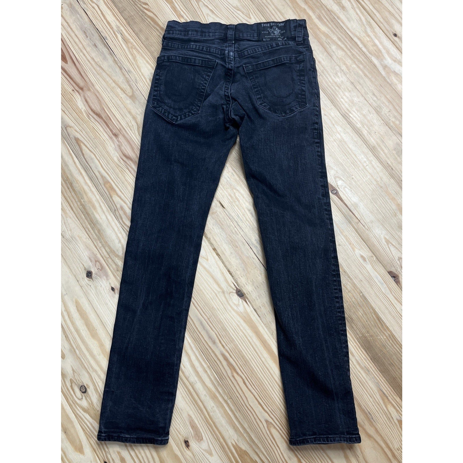 True Religion Relaxed Slim Jeans Stretch Geno Mens Size 31x32 Black Charcoal