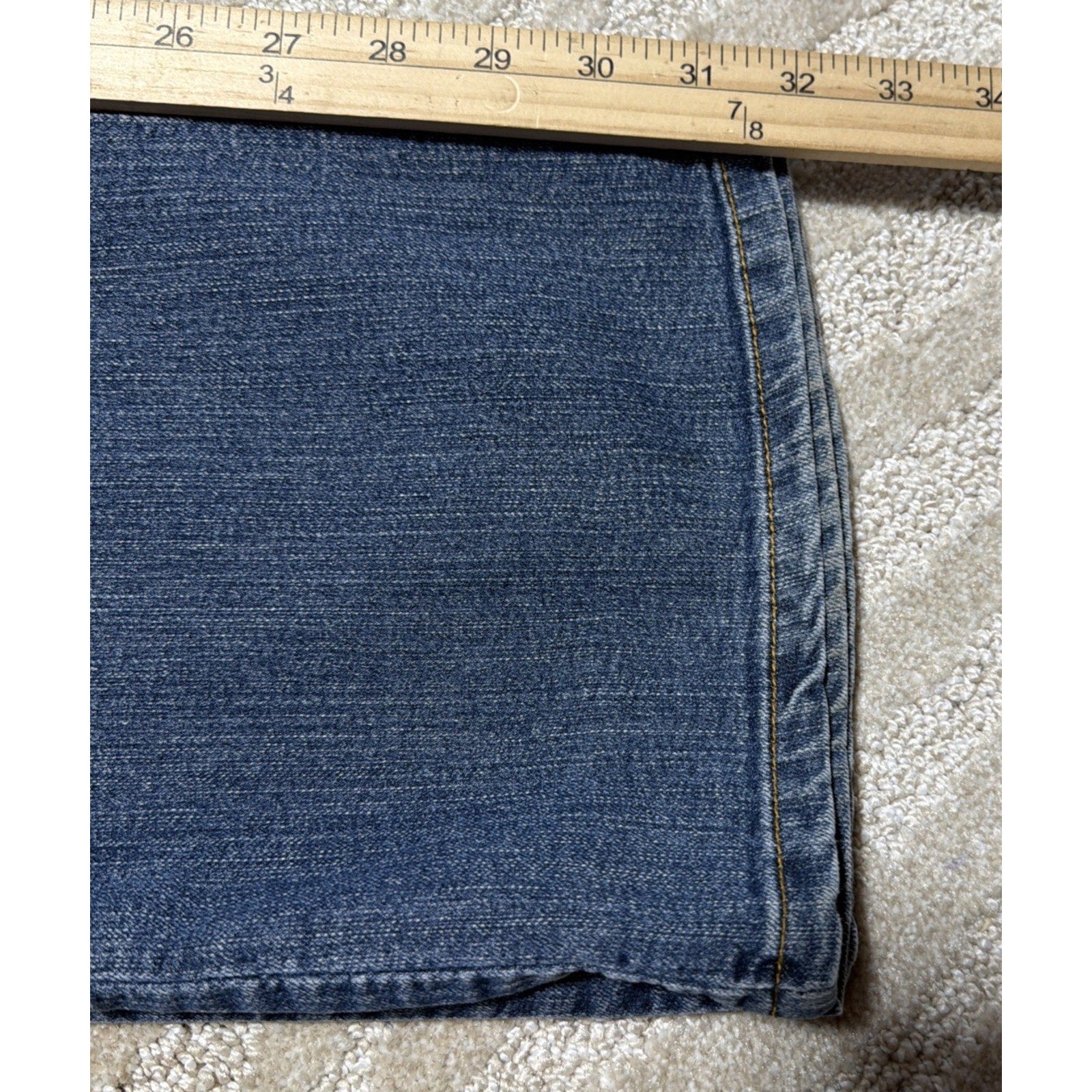 Baccini Womens Mid Rise Straight Leg Embroidered Blue Denim Jeans 5 POCKE Sze 10