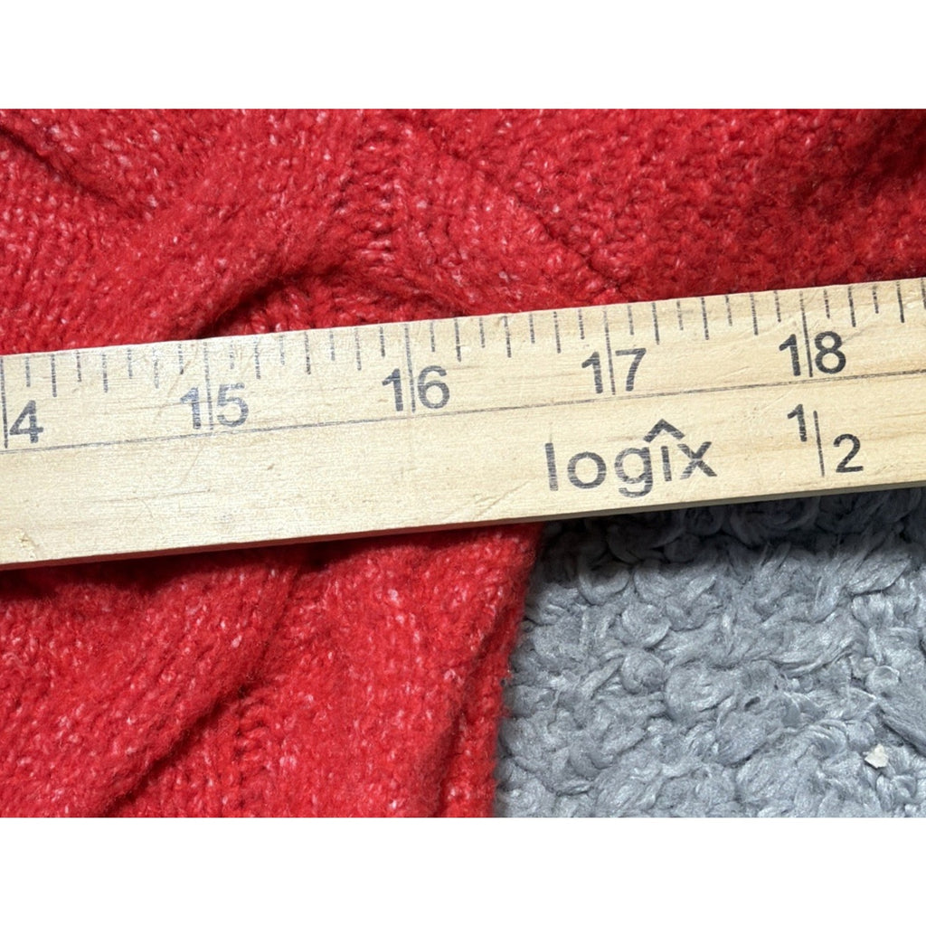 New Sincerely Jules Women's Red Cable Knit Crop Super Soft Sweater Size XS NWT
