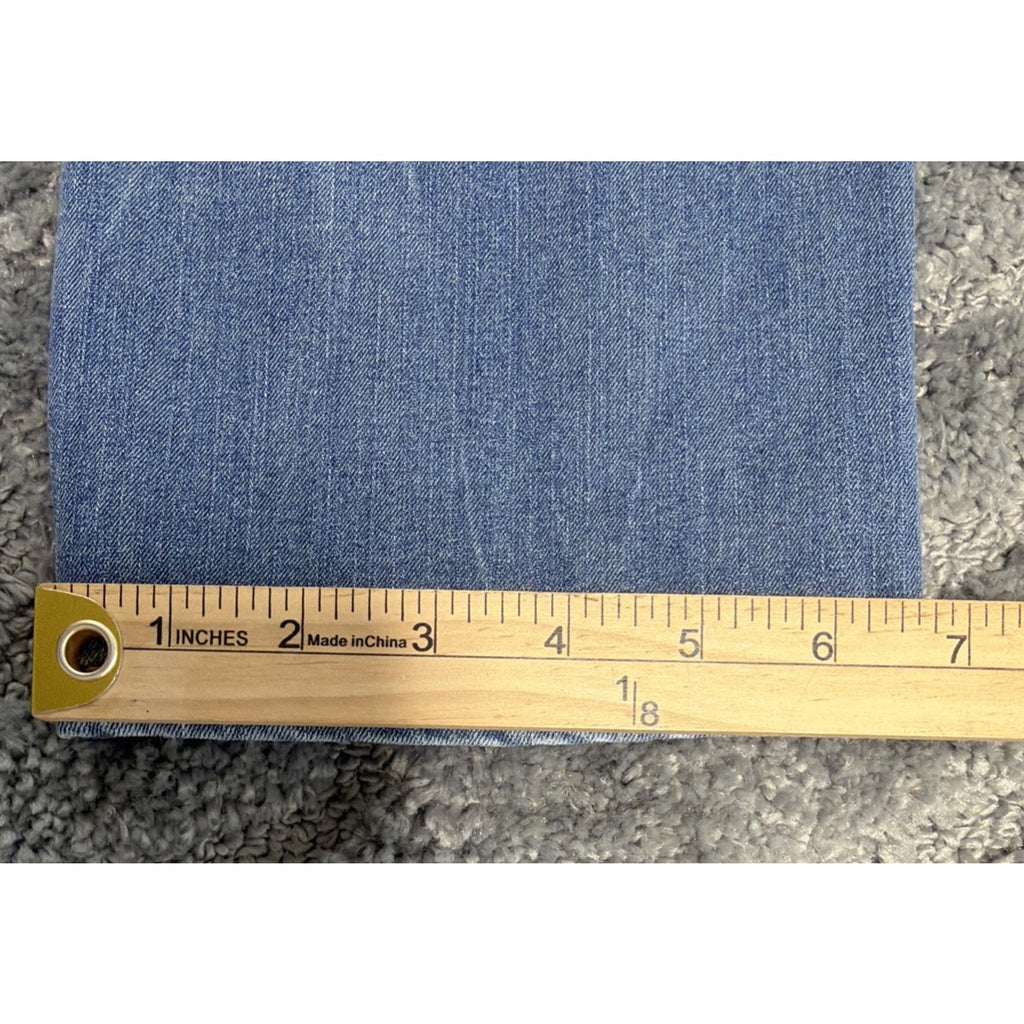 Seven7 Jeans Women's 12 Blue Denim Embroidered Skinny Crop Medium Wash Mid Rise