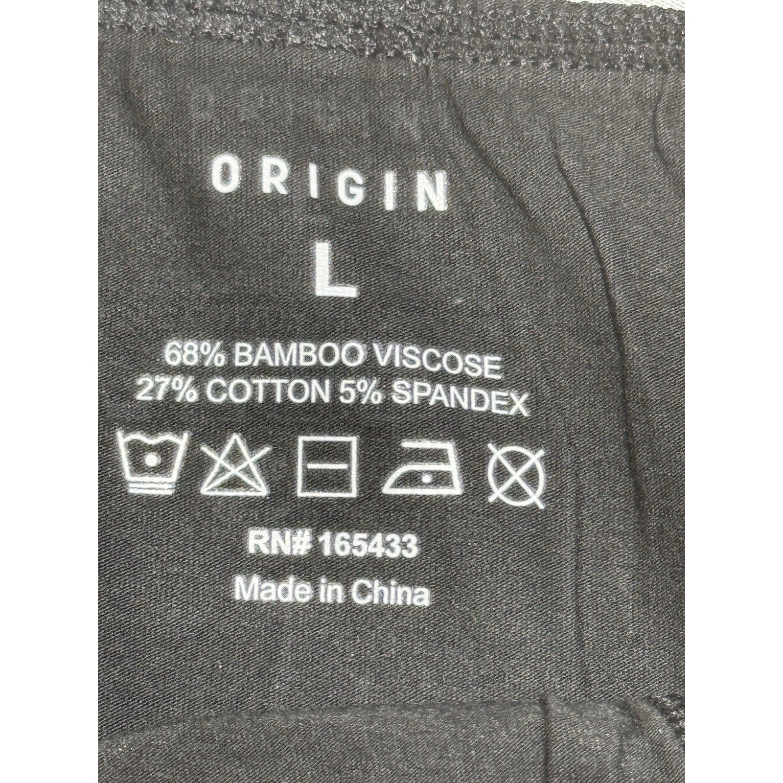 ORIGIN Bamboo Viscose Boxer Briefs Mens Large Black Soft Comfort Underwear New