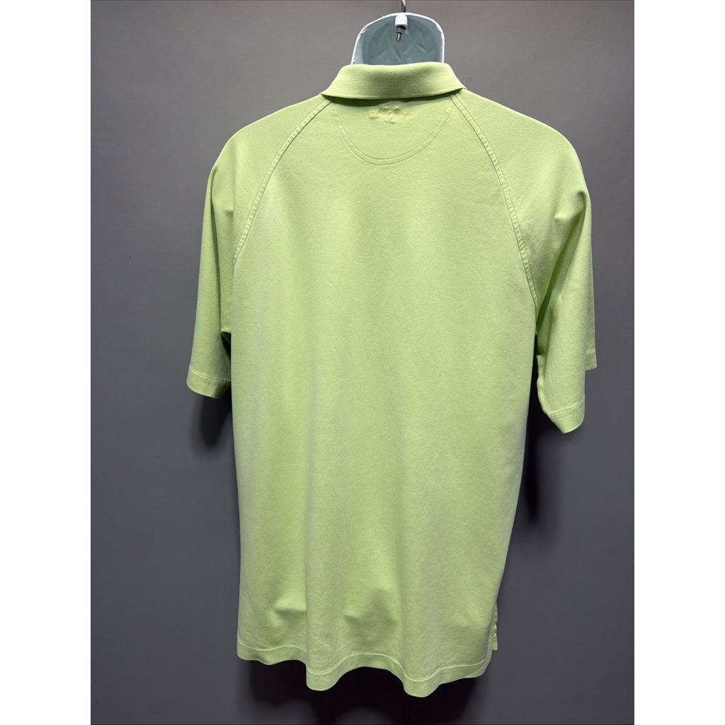 Mens Bobby Jones Performance Green Polo Golf Shirt L Golfer Logo Pima Cotton