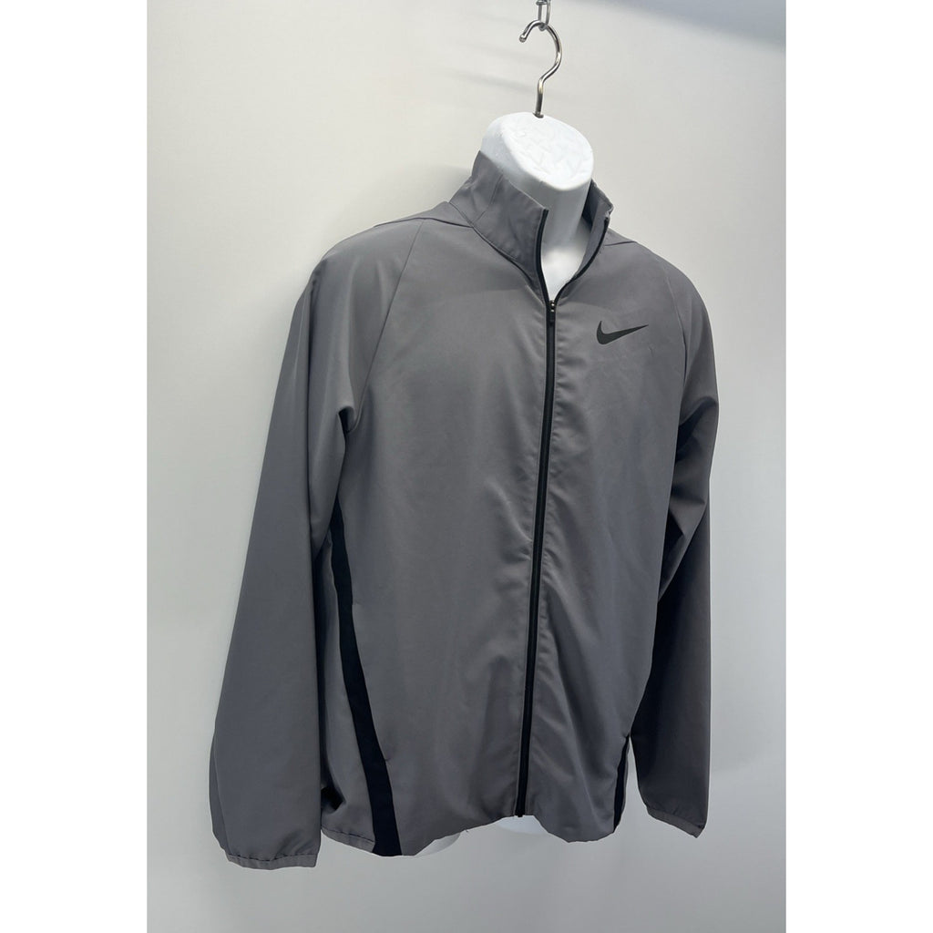 Nike Totality Jacket Men's Small Gray Black Full Zip Dri Fit Track