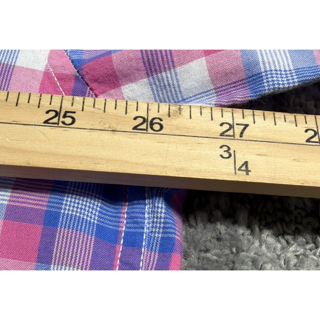 Mens Coastal Cotton LS Button Down Plaid Shirt XL Preppy Casual Beach