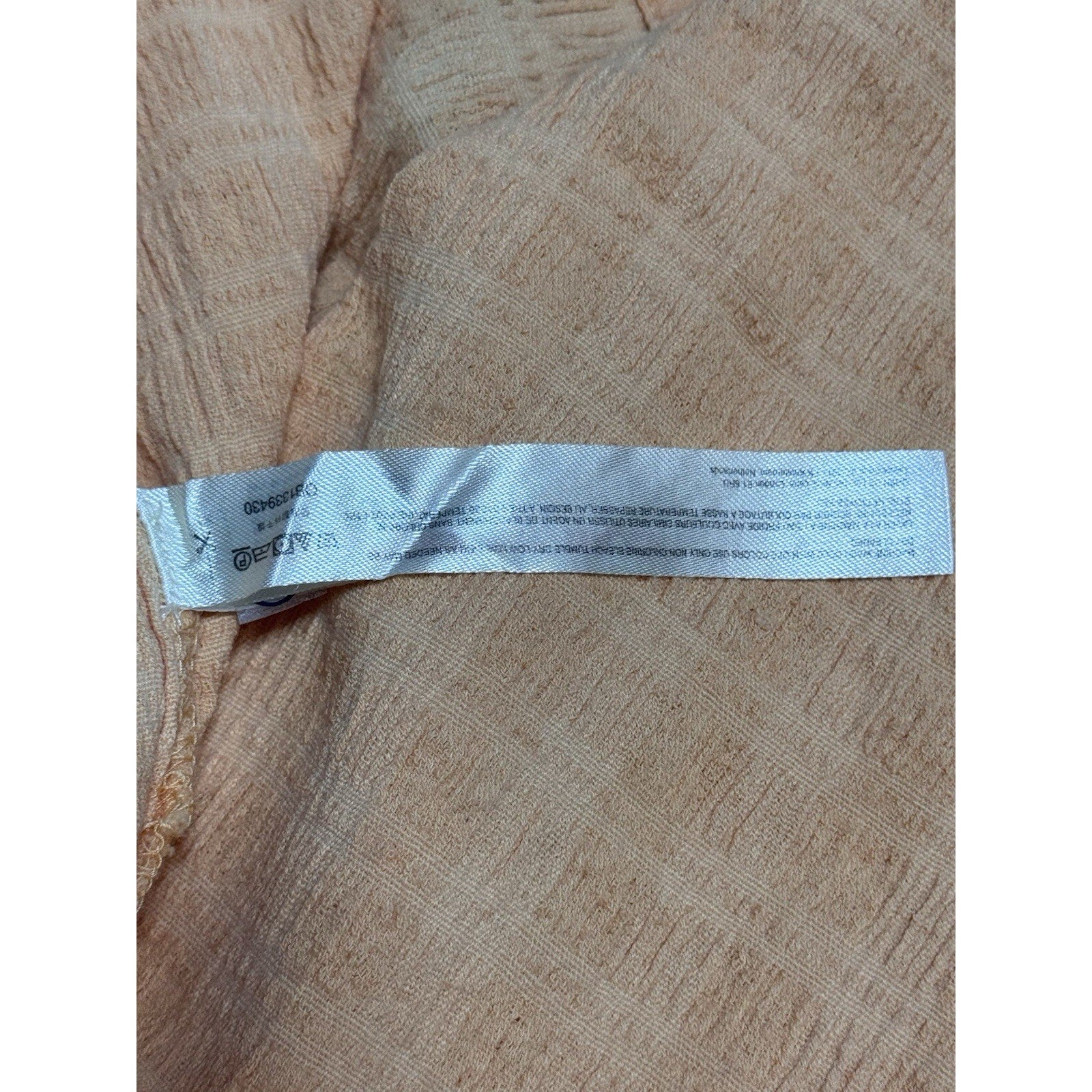 FREE PEOPLE Kokomo Peach Midi Tank Dress Ruched Side Slit Cotton Blend Size Med