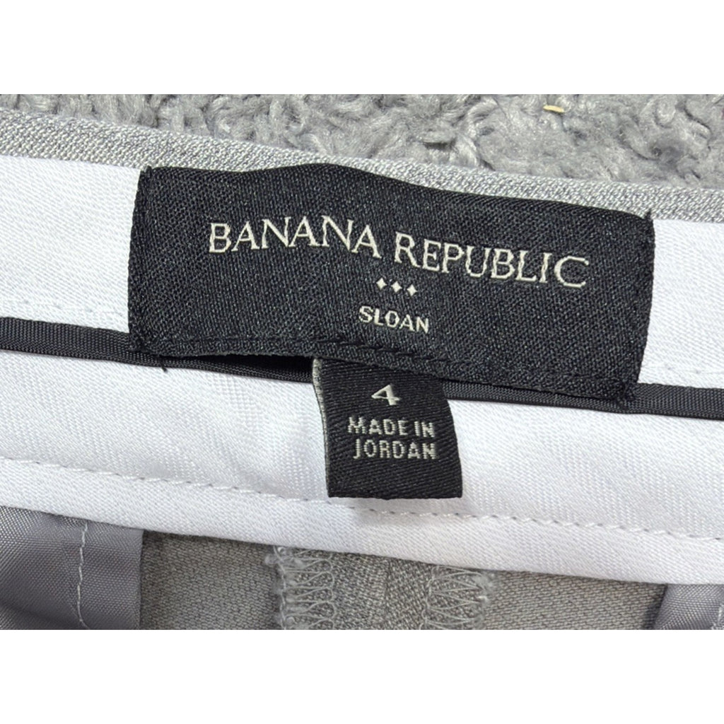 Banana Republic Sloan Pants Womens 4 Rayon Blend Gray Career 30x27