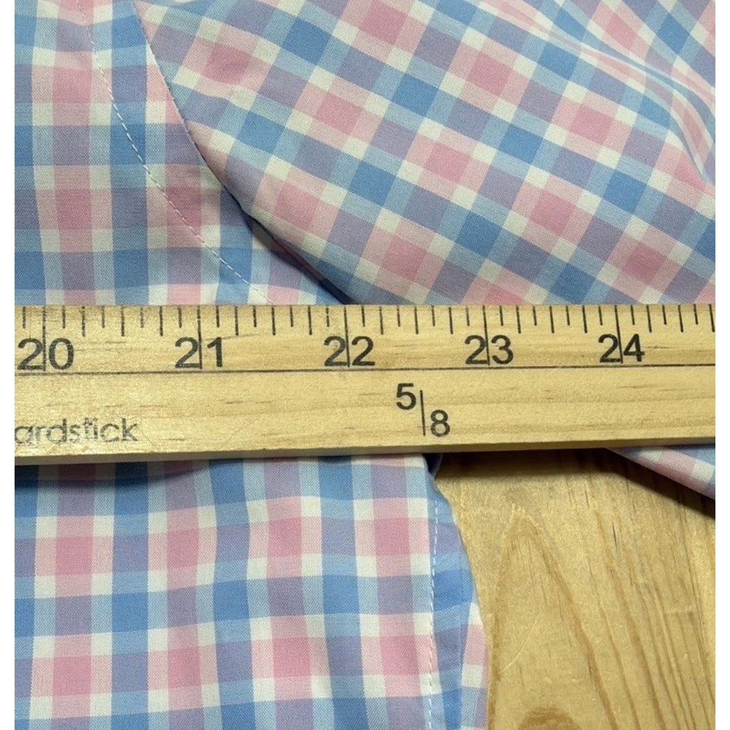 Vineyard Vines Plaid Slim Fit Tucker Shirt L Large Blue White Pink Button Up