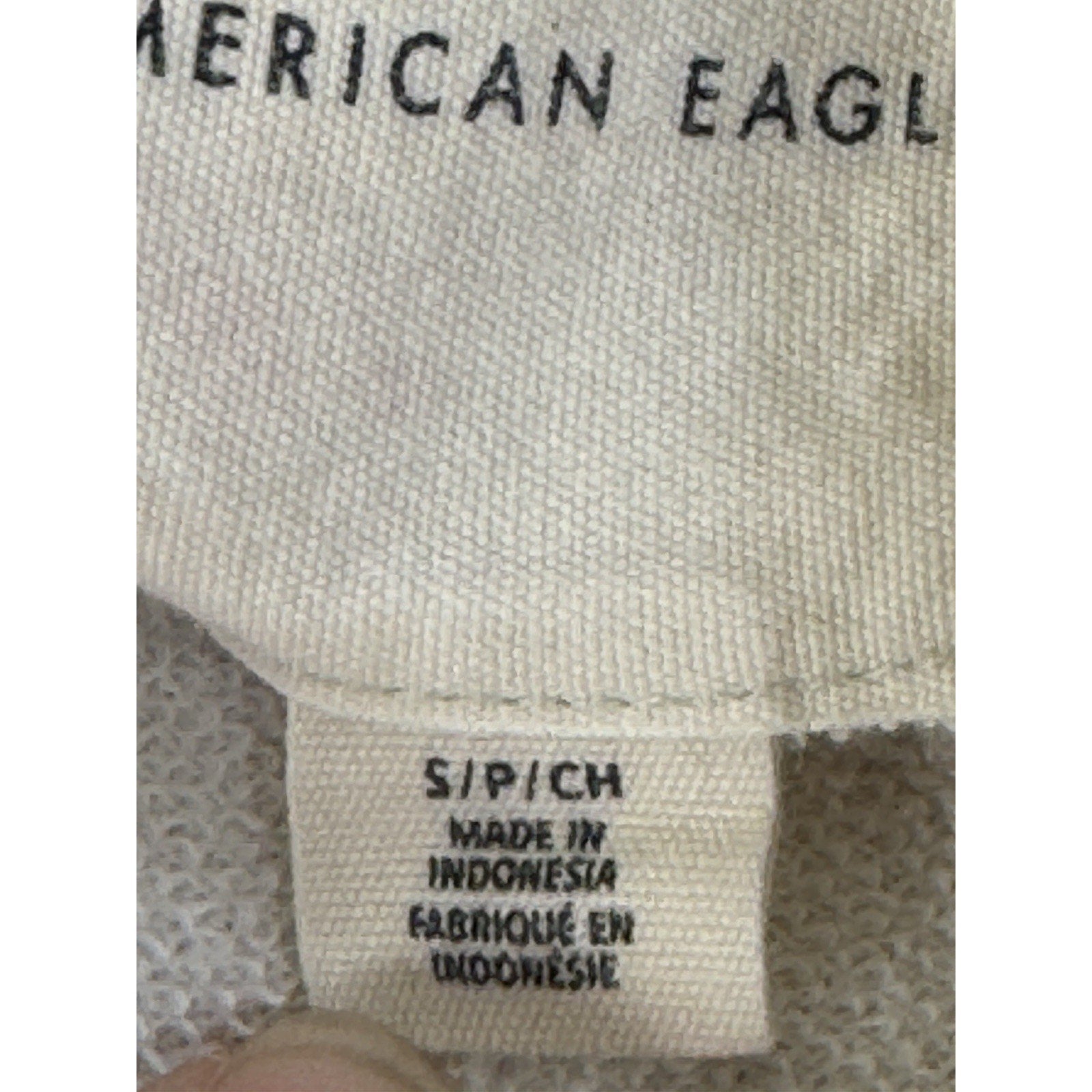 AMERICAN EAGLE Blue Teal HOODED SWEATSHIRT Crop Hoodie Women's Size XS Oversized
