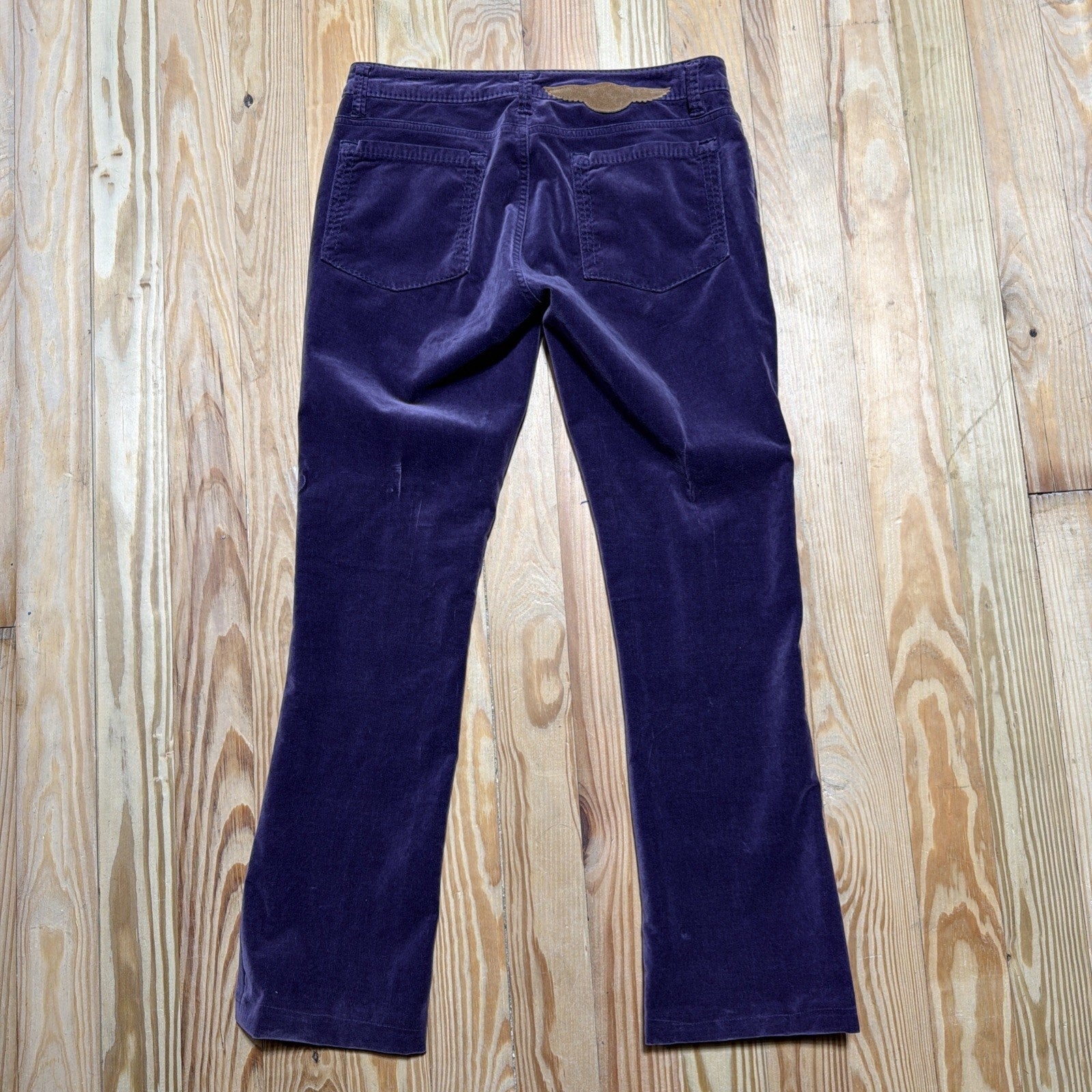 BCBG MaxAzria Claire Velour Purple Bootcut Womens Jeans Size 31x30 Hemmed