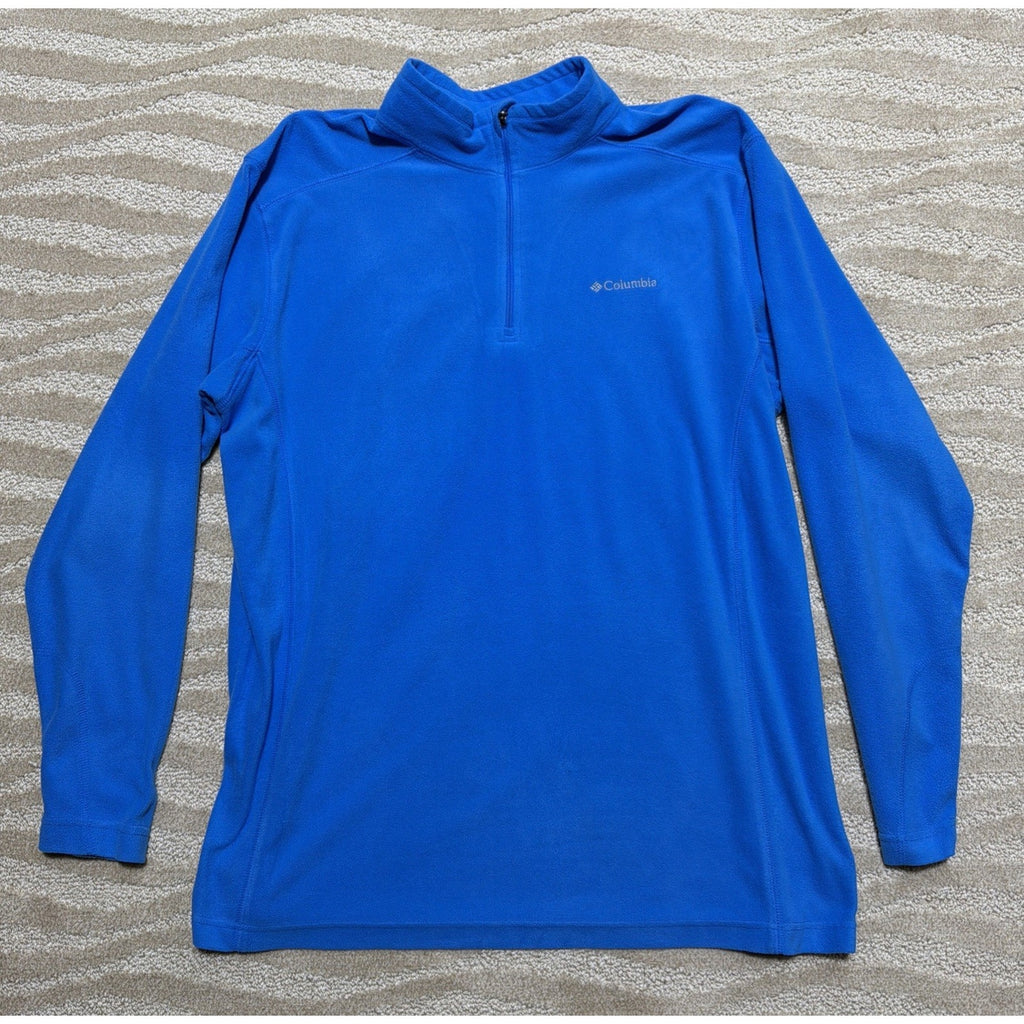 Columbia Sportswear Men’s XL Blue Quarter Zip Fleece Pullover Jacket Lightweight