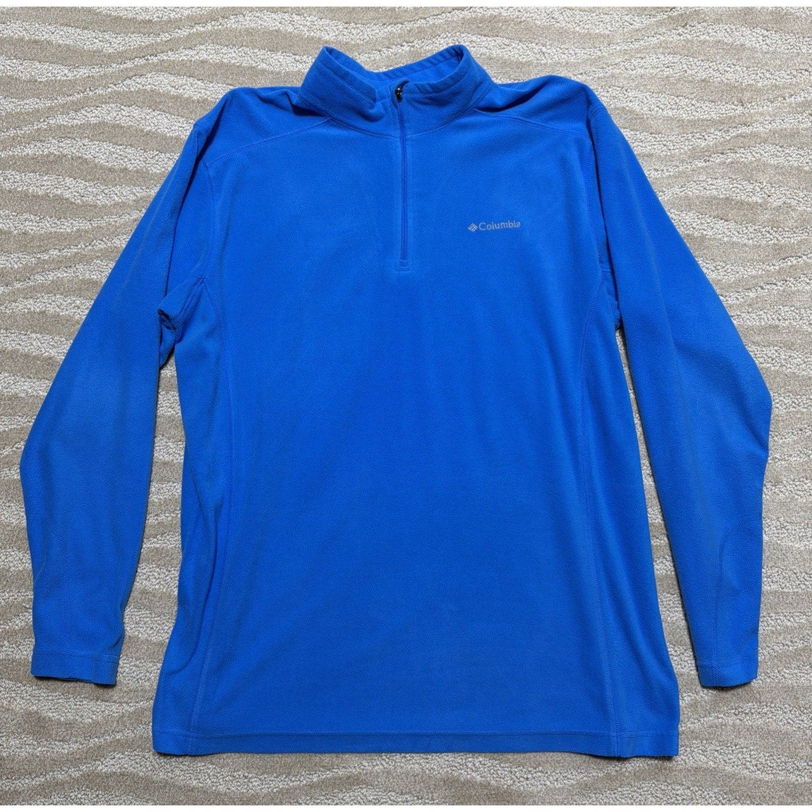 Columbia Sportswear Men’s XL Blue Quarter Zip Fleece Pullover Jacket Lightweight