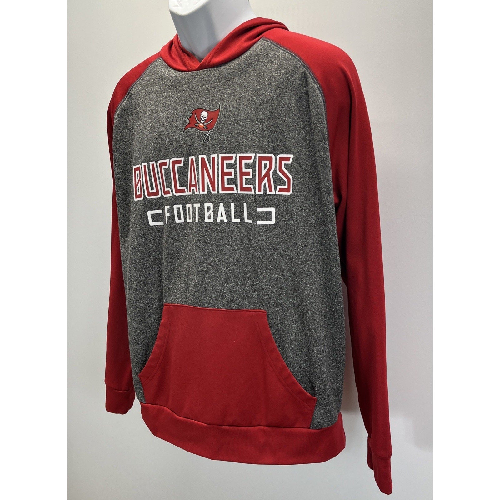 Tampa Bay Buccaneers Hoodie Sweatshirt Fanatics Long Sleeve Red Men Large