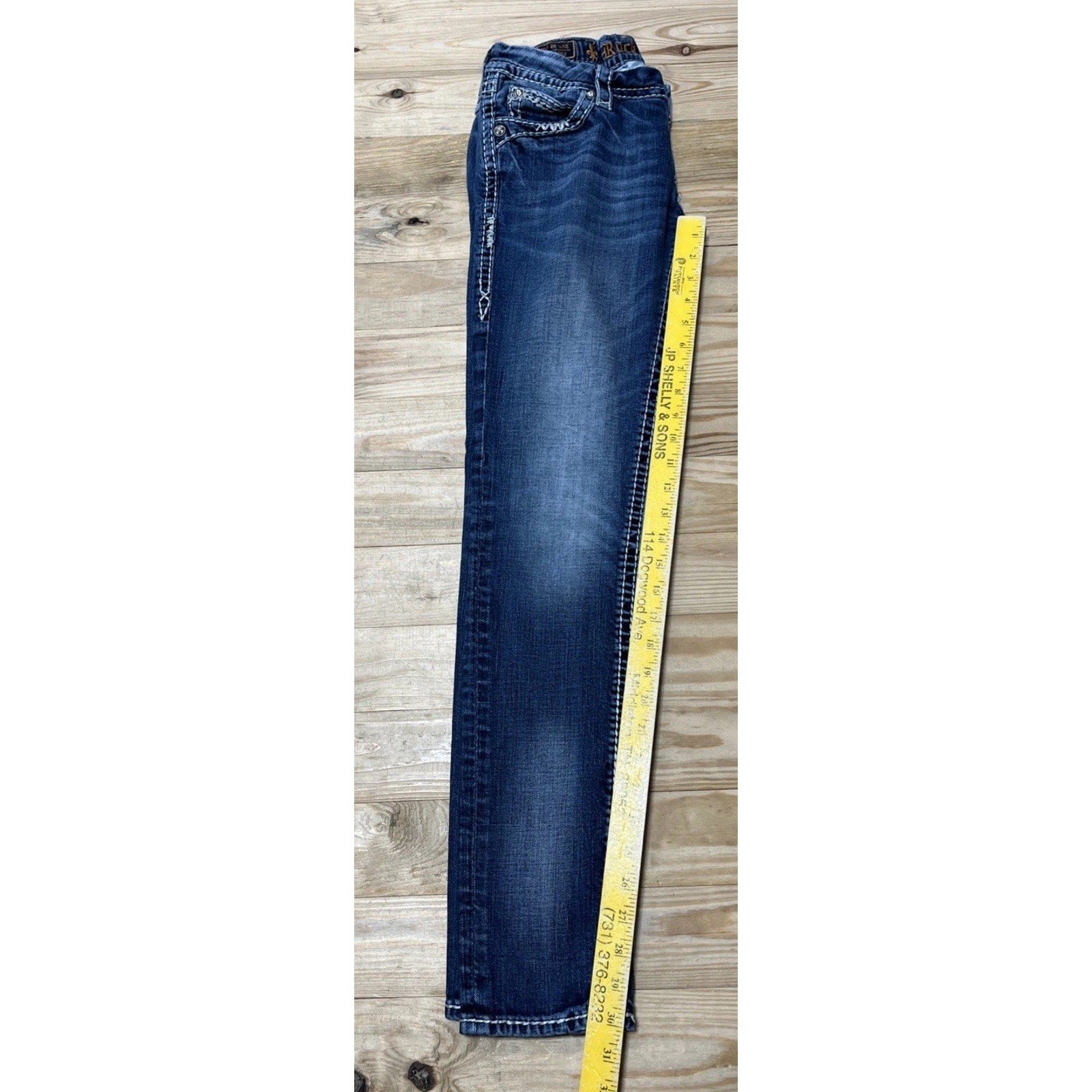 Rock Revival Elaina Skinny Size 26 Womens Designer Denim Blue Jeans 31" Inseam